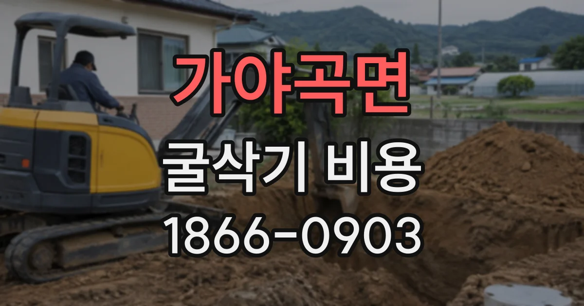 가야곡면 굴삭기비용