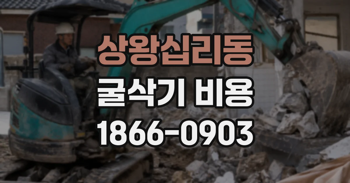 상왕십리동 굴삭기 비용