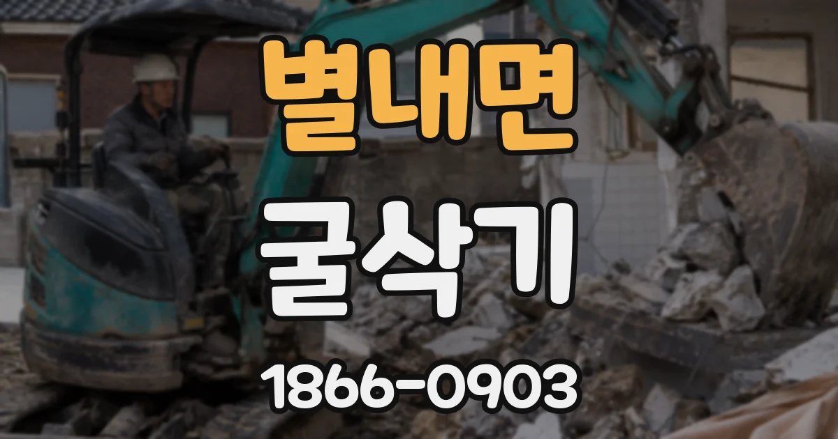 별내면 굴삭기