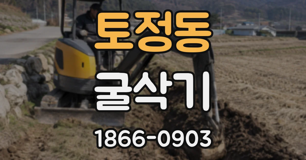 토정동 굴삭기