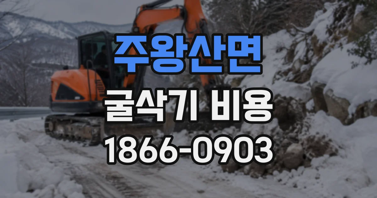 주왕산면 굴삭기비용