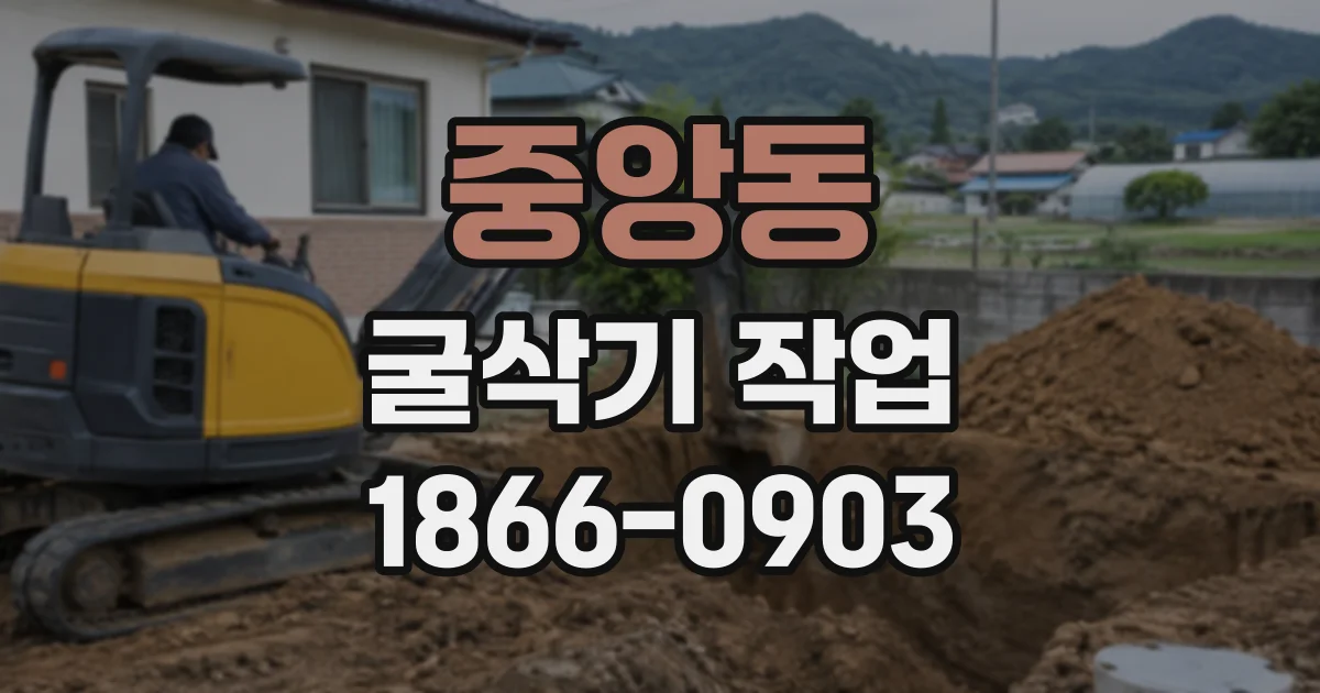 중앙동 굴삭기작업