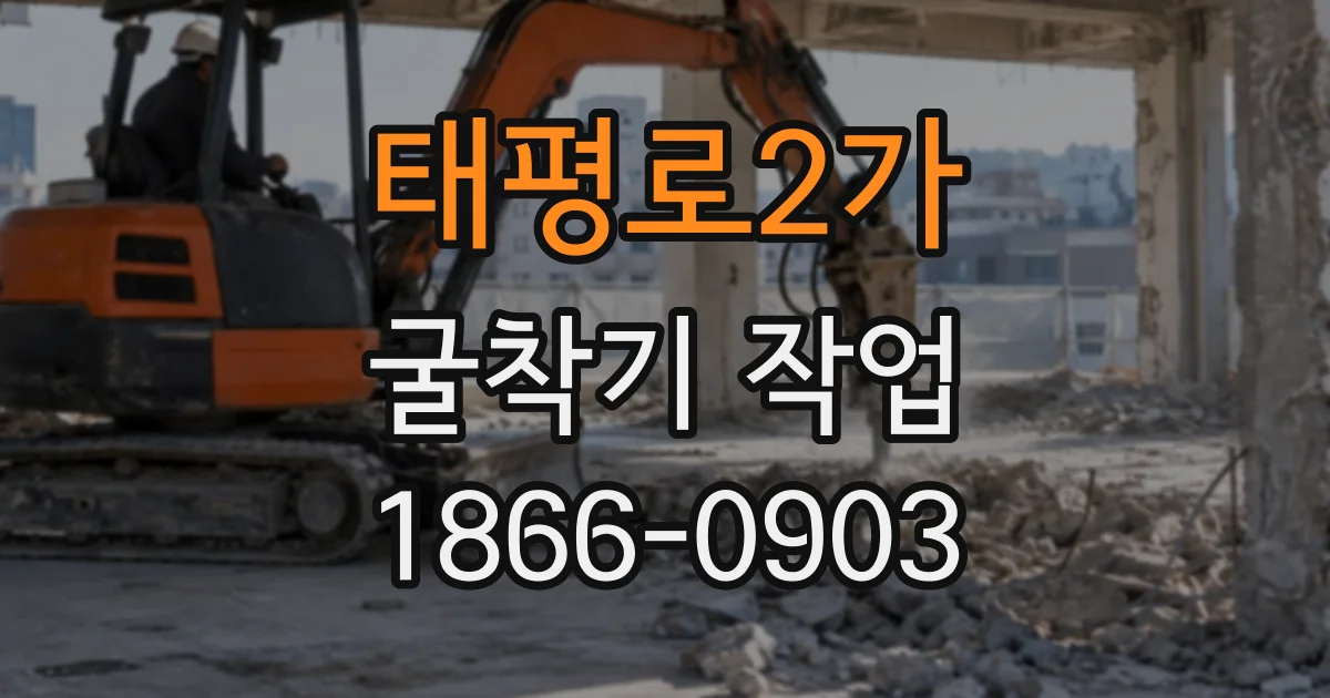 태평로2가 굴착기작업