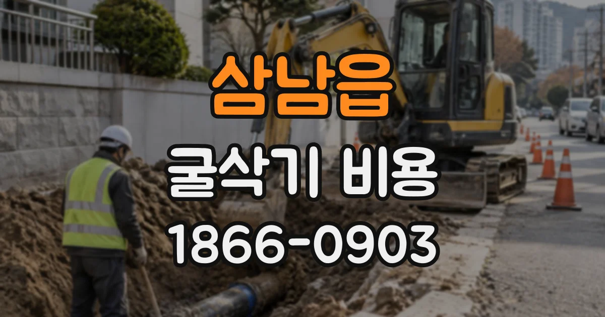 삼남읍 굴삭기비용