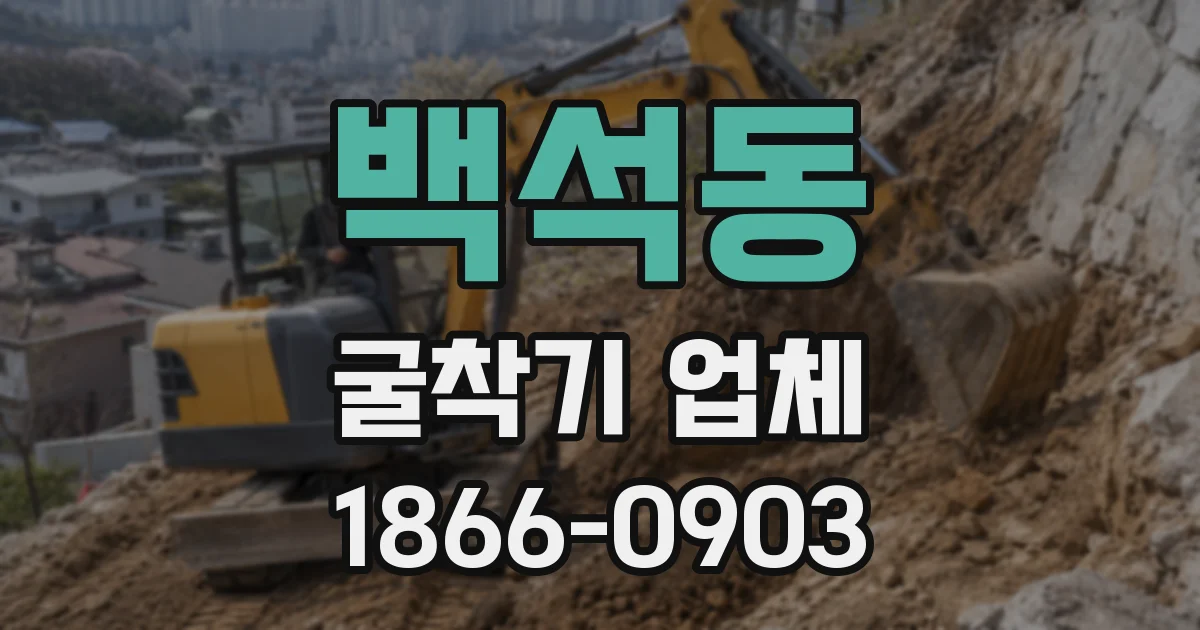 백석동 굴착기 업체