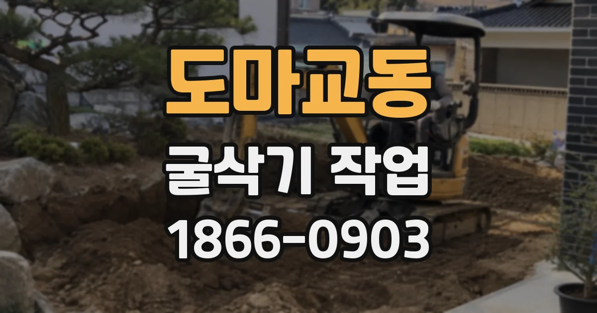 도마교동 굴삭기 작업