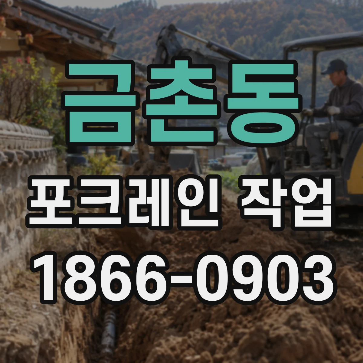 금촌동 포크레인 작업