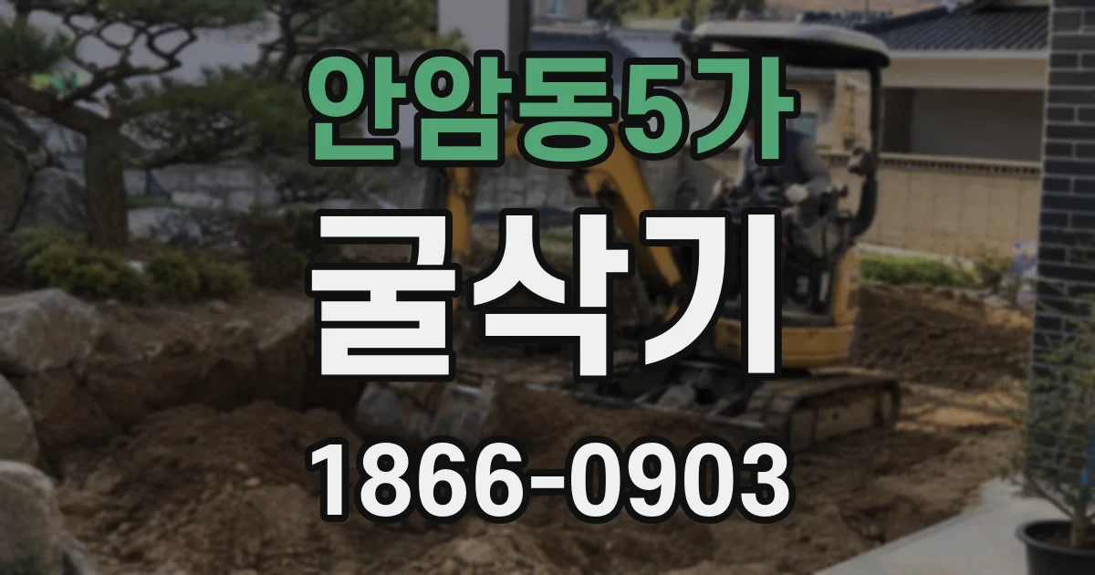 안암동5가 굴삭기