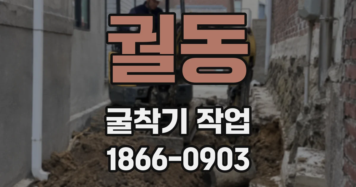 궐동 굴착기 작업