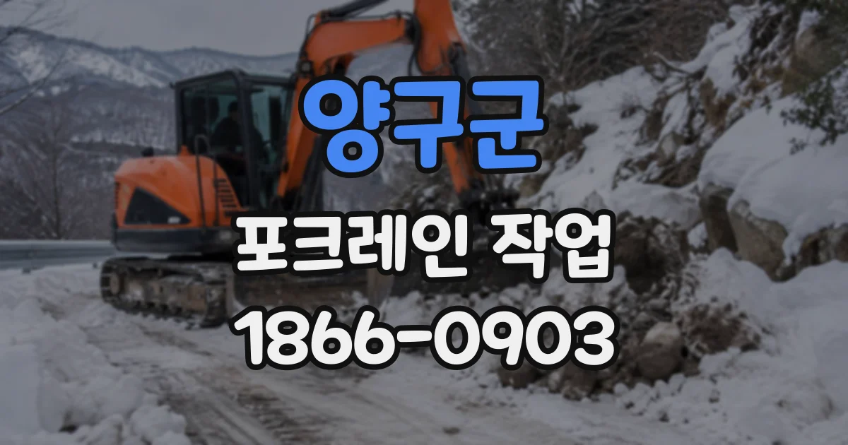 양구군 포크레인작업
