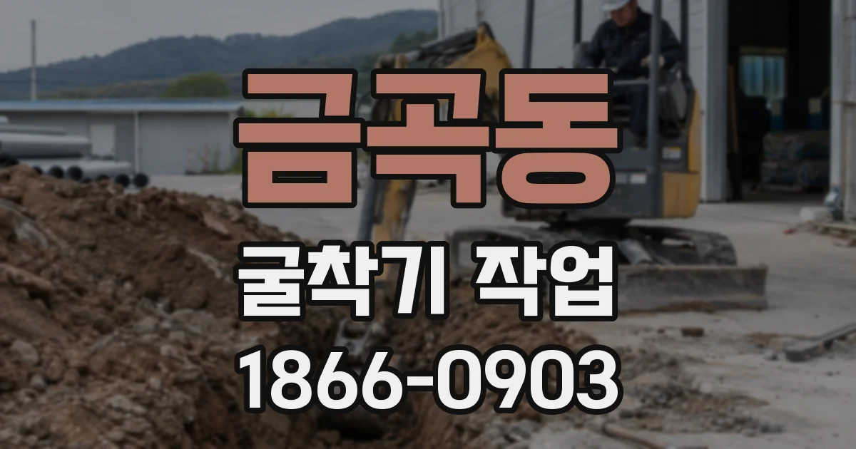 금곡동 굴착기 작업