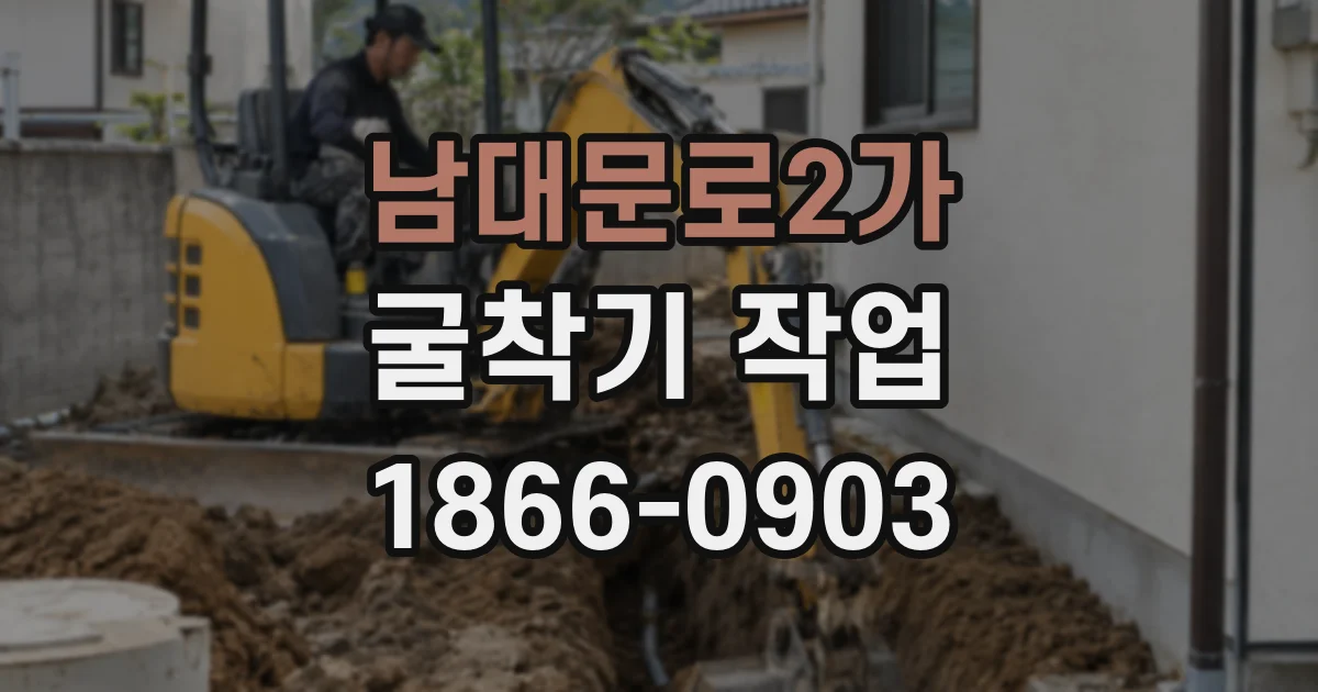 남대문로2가 굴착기 작업