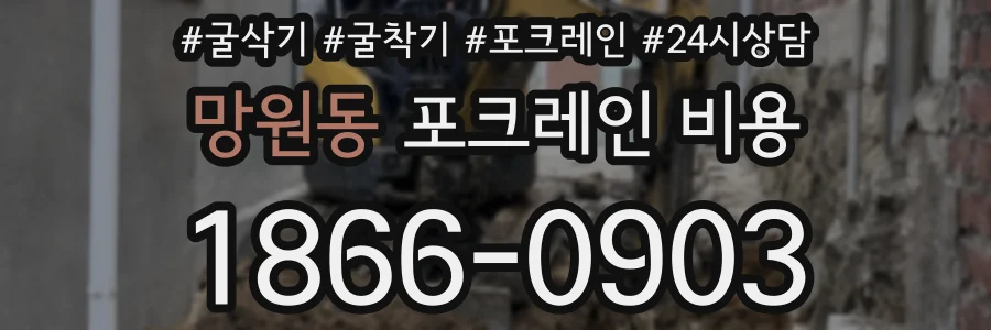 망원동 포크레인 비용