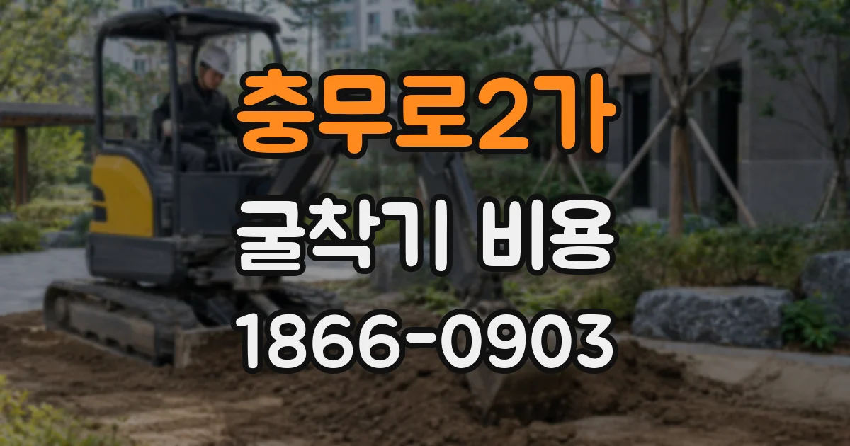 충무로2가 굴착기 비용