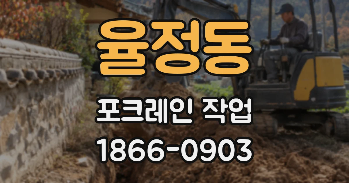 율정동 포크레인 작업