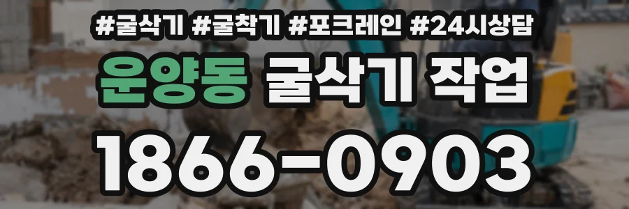 운양동 굴삭기 작업