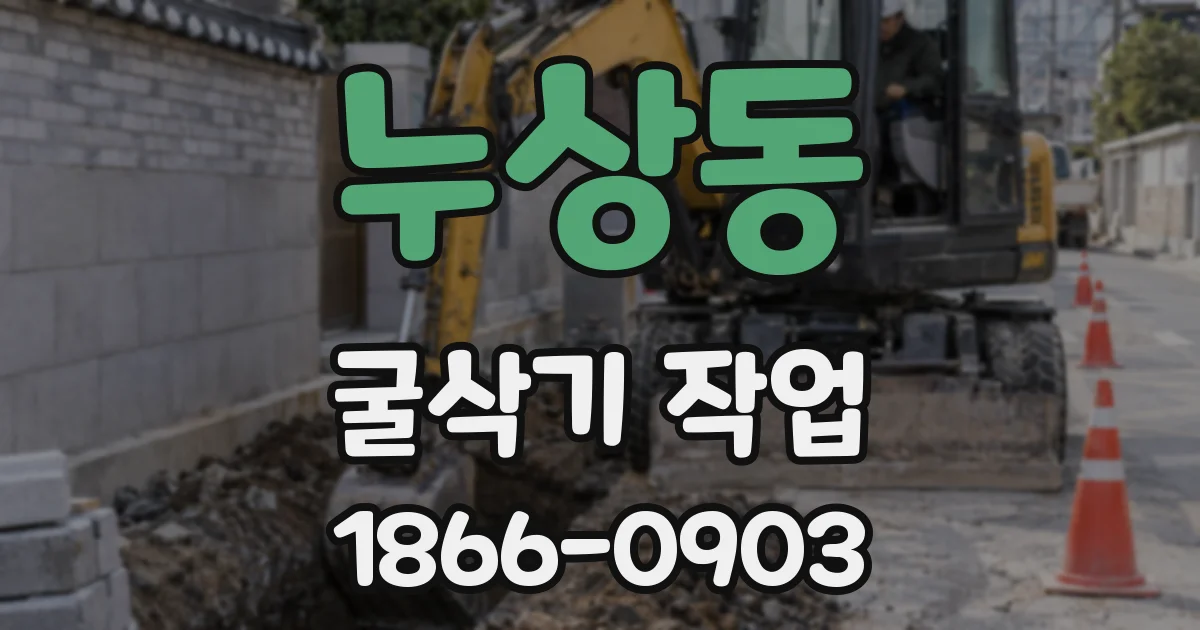 누상동 굴삭기 작업