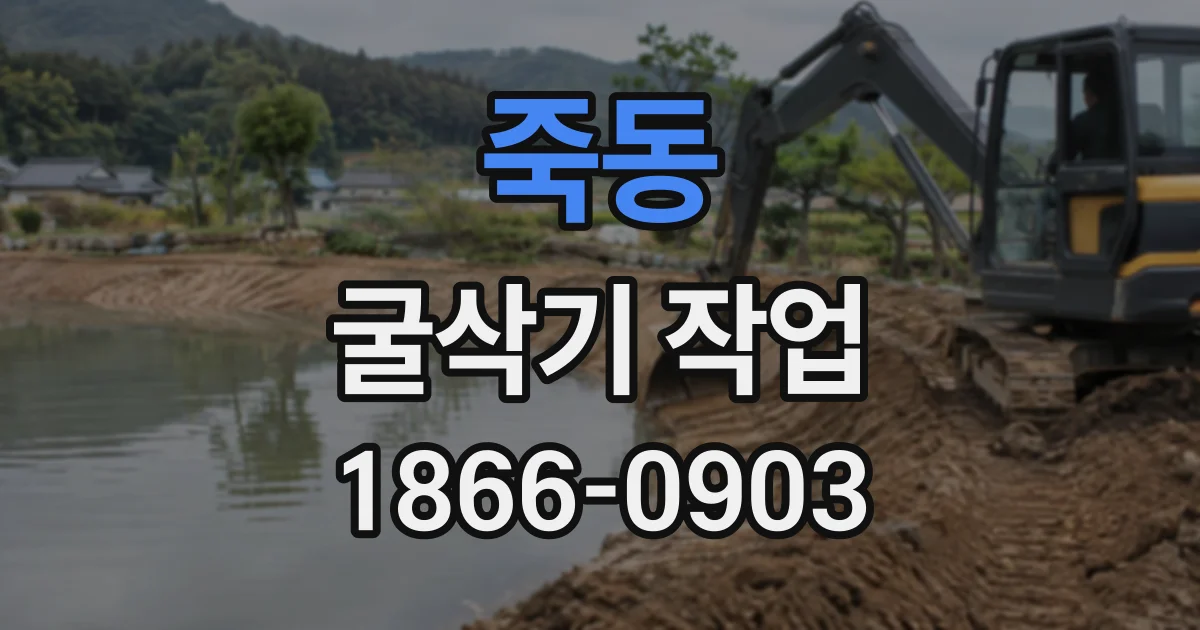 죽동 굴삭기작업