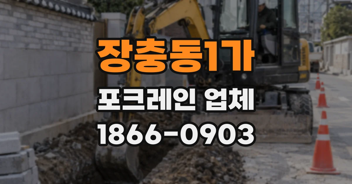 장충동1가 포크레인 업체
