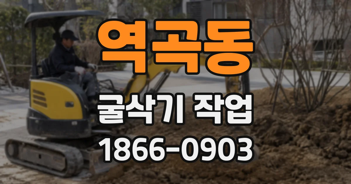 역곡동 굴삭기 작업