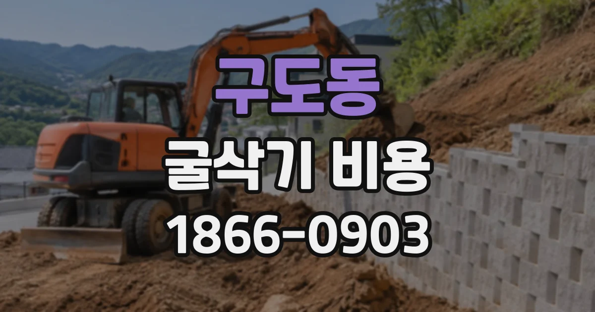 구도동 굴삭기비용