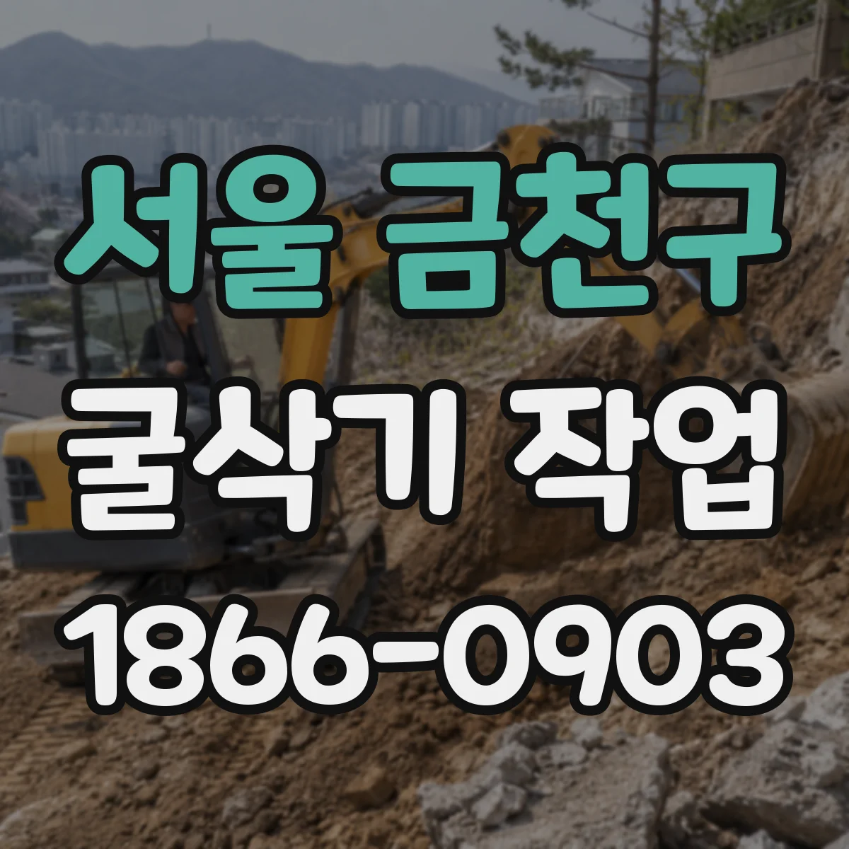 서울 금천구 굴삭기 작업