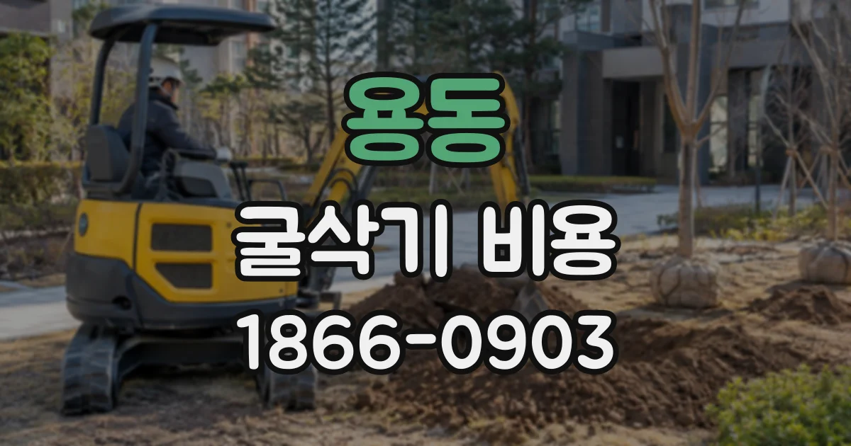 용동 굴삭기비용