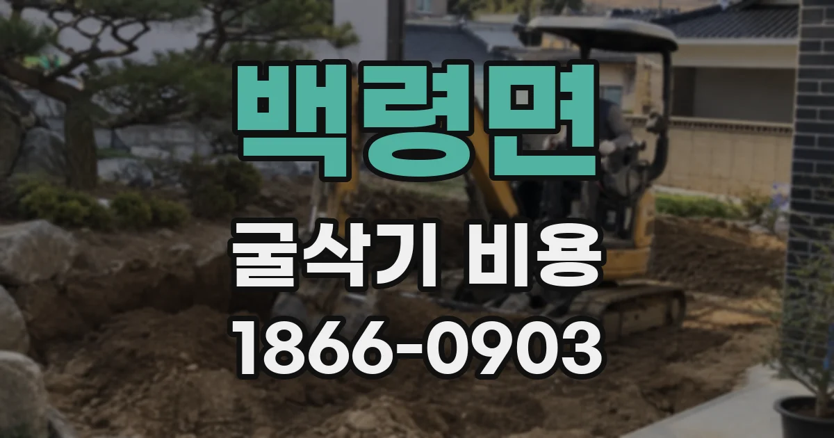 백령면 굴삭기 비용