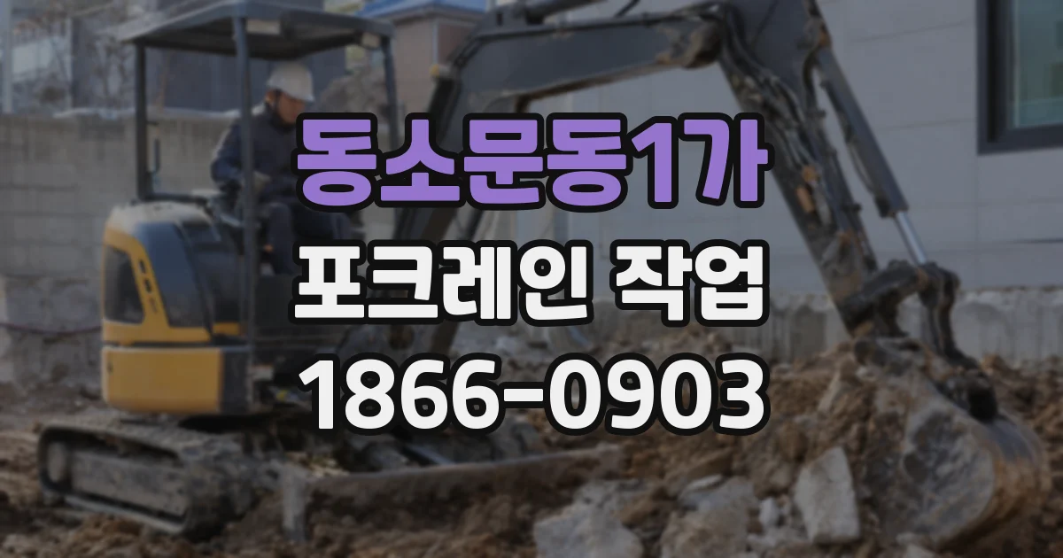 동소문동1가 포크레인 작업