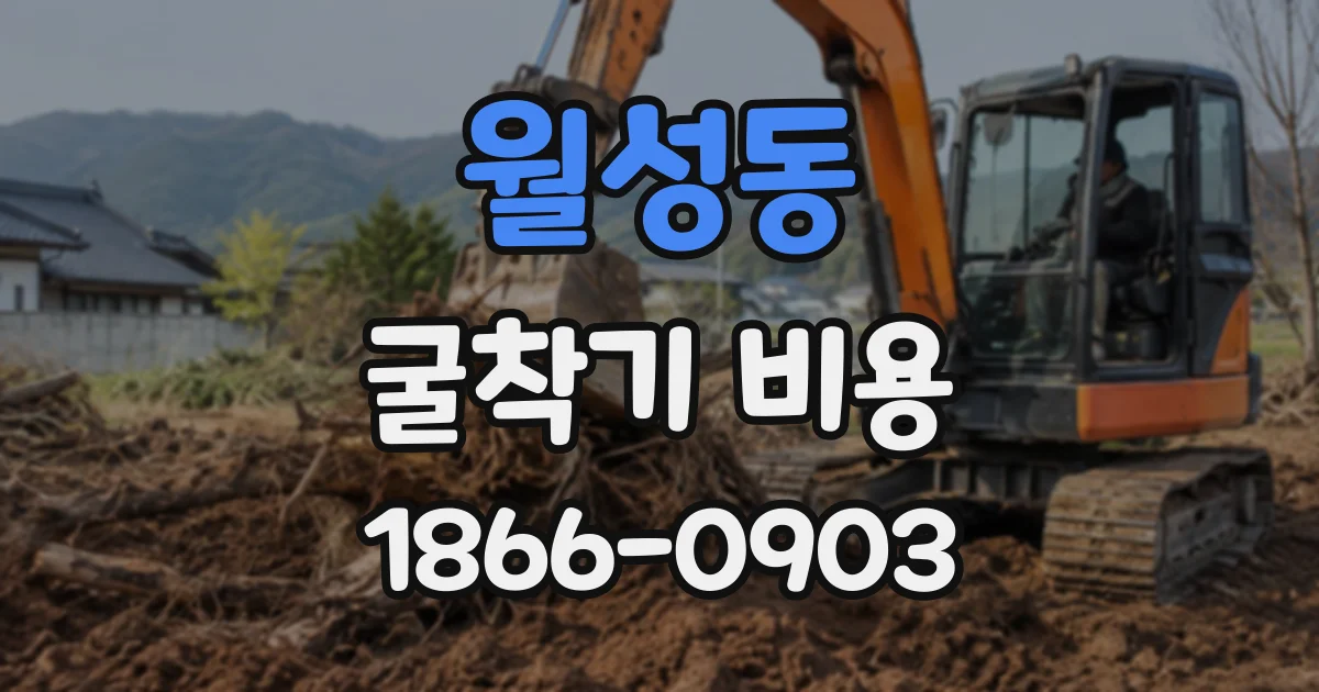 월성동 굴착기비용