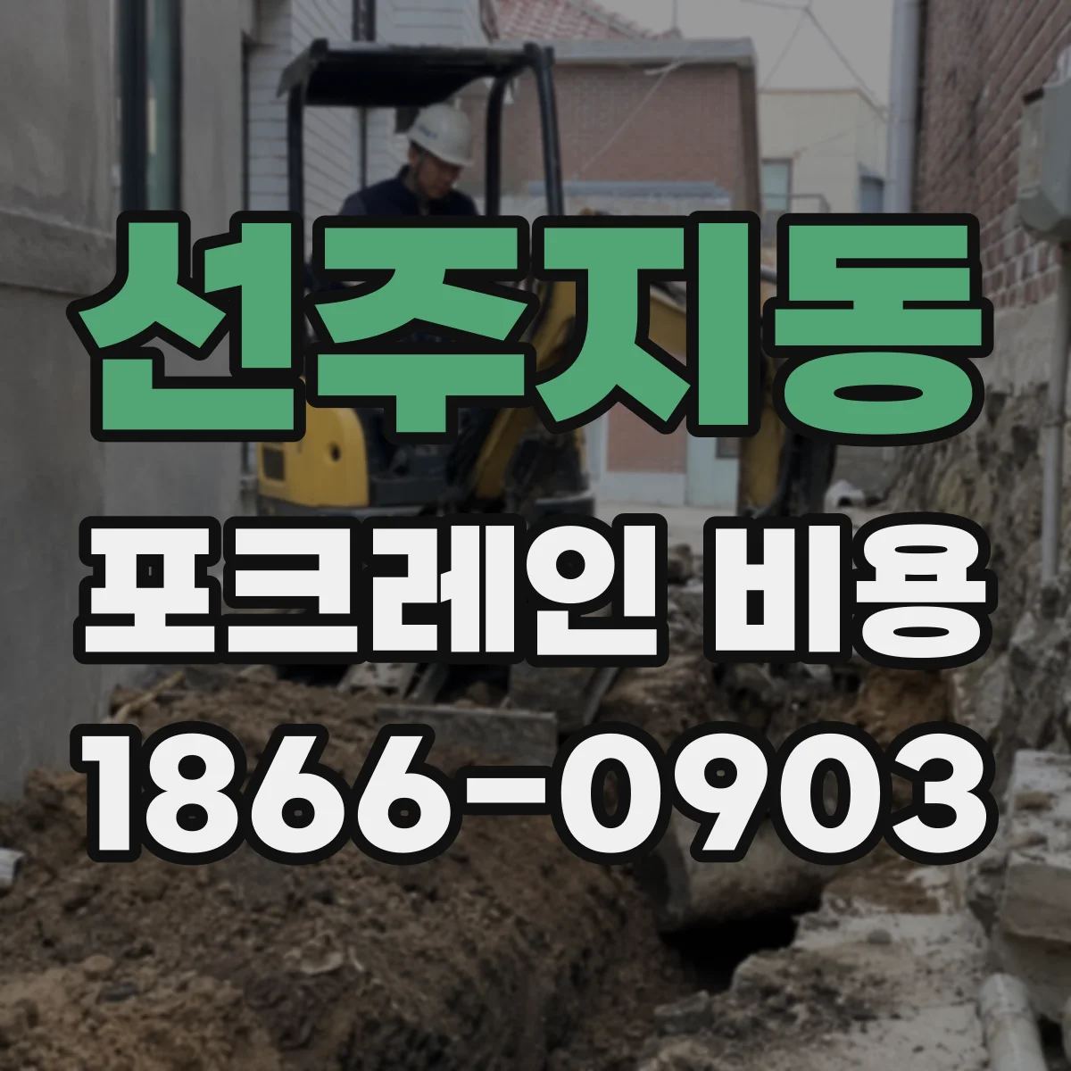 선주지동 포크레인 비용