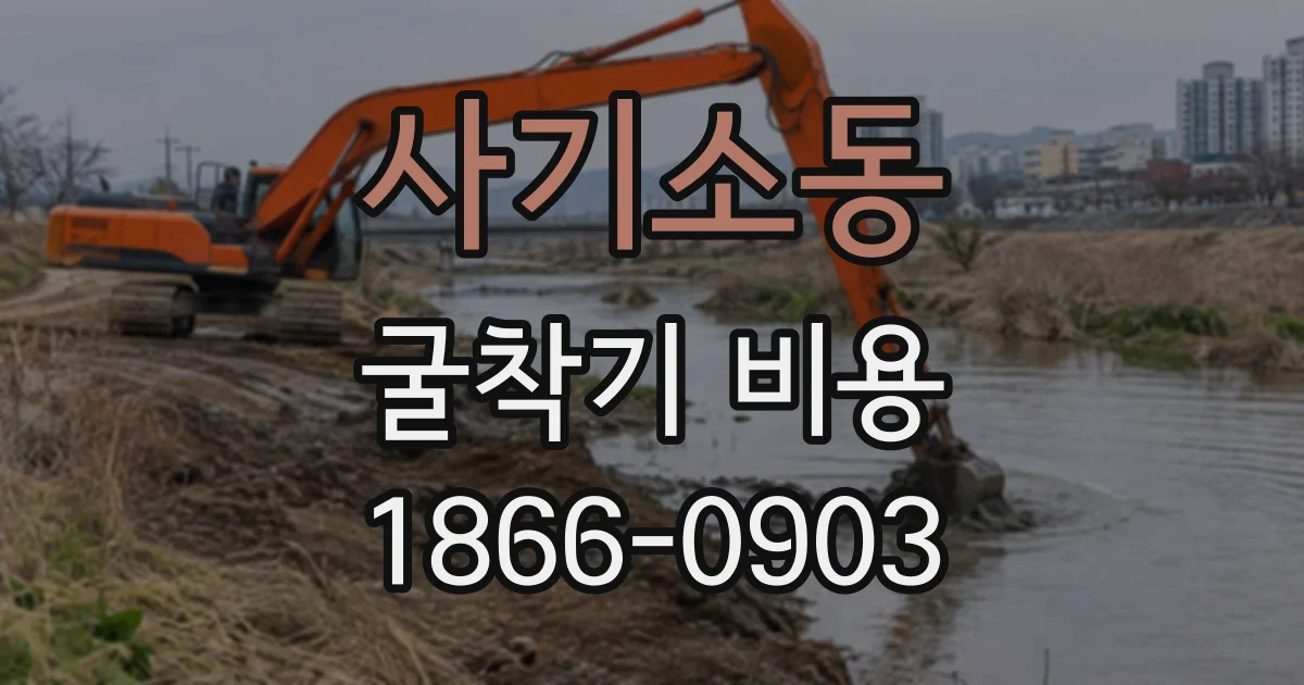 사기소동 굴착기비용