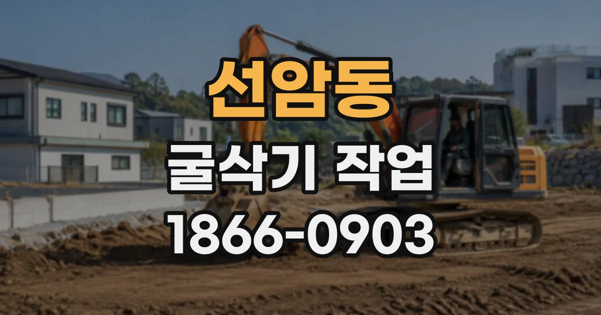 선암동 굴삭기작업