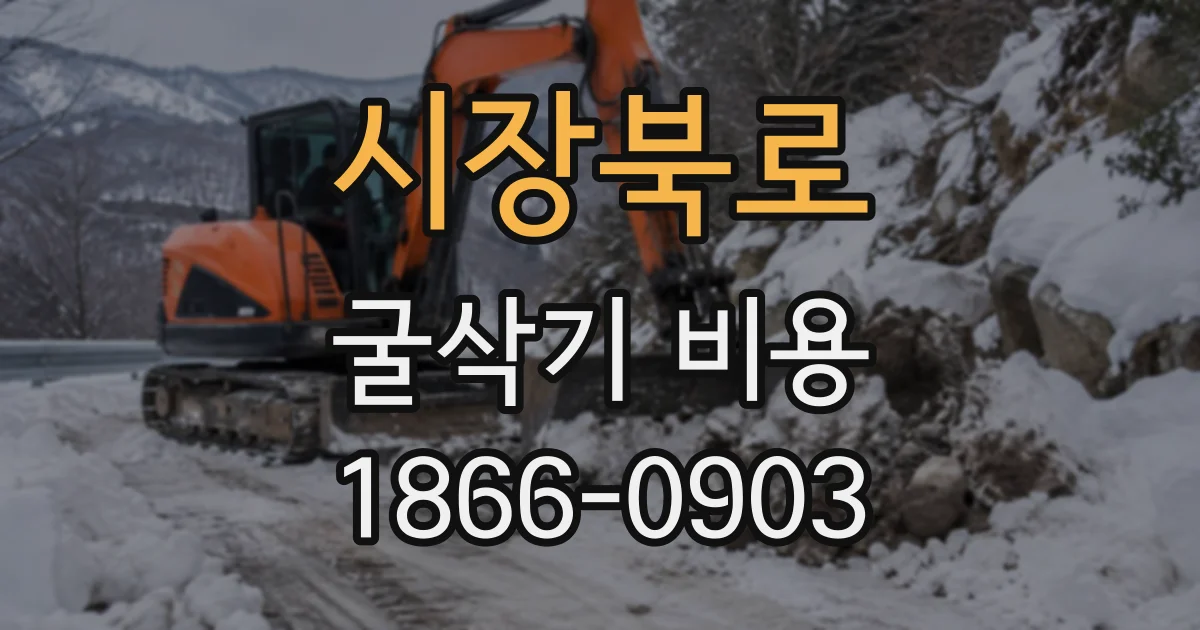 시장북로 굴삭기비용