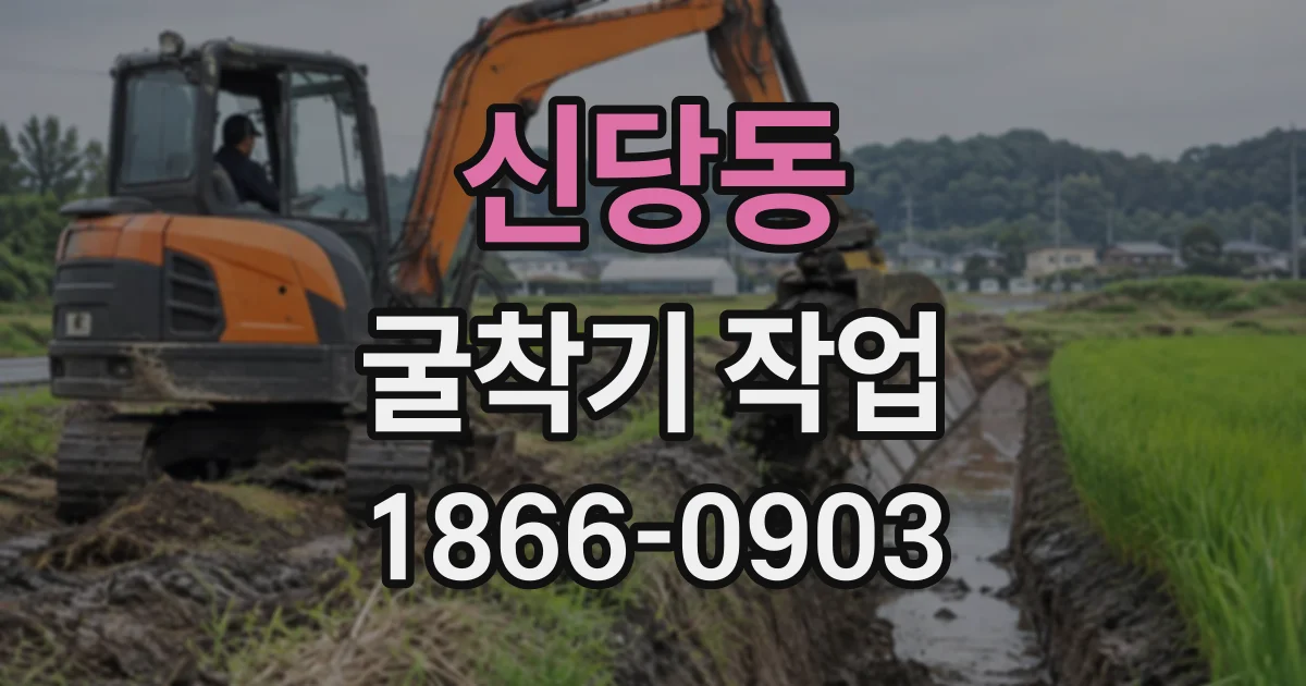 신당동 굴착기작업