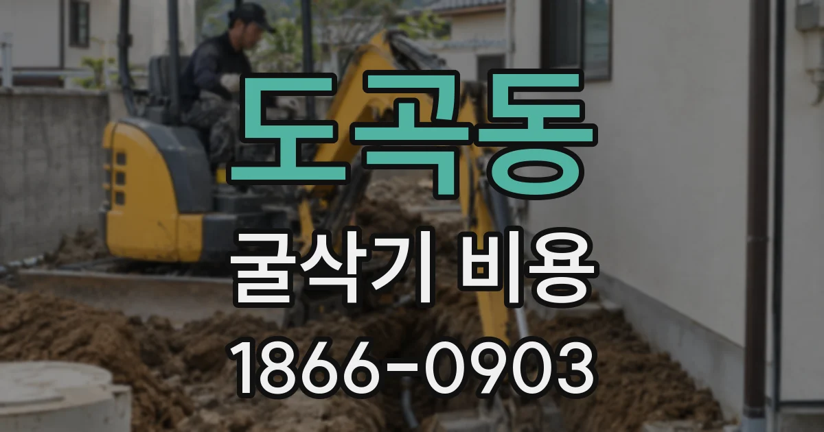 도곡동 굴삭기 비용
