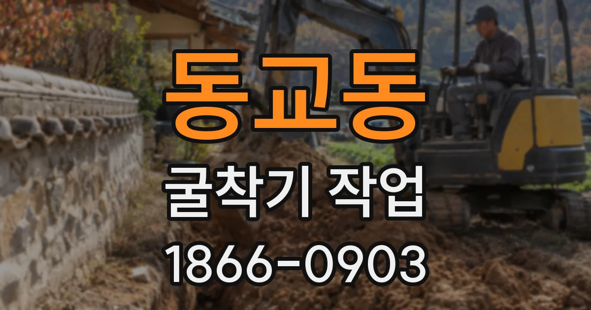 동교동 굴착기 작업