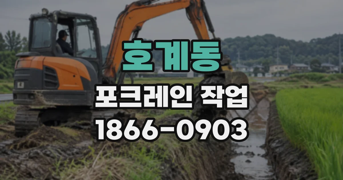 호계동 포크레인작업