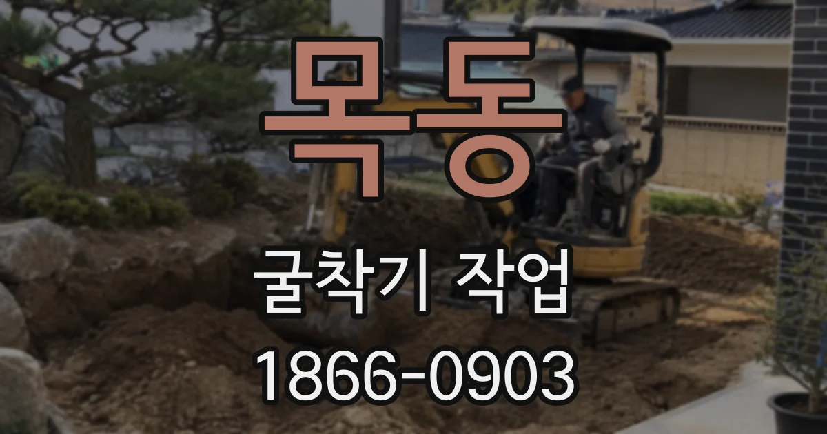 목동 굴착기 작업