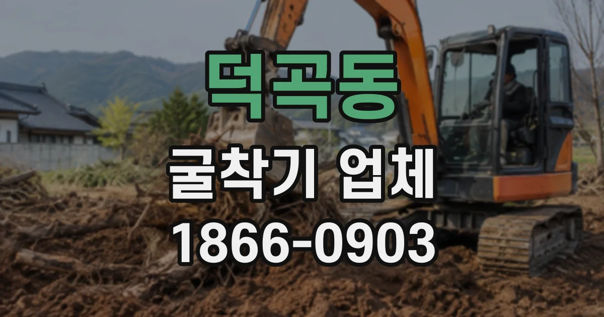 덕곡동 굴착기업체