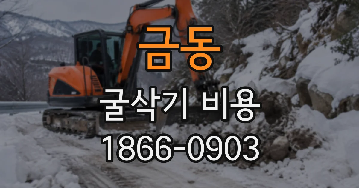 금동 굴삭기비용