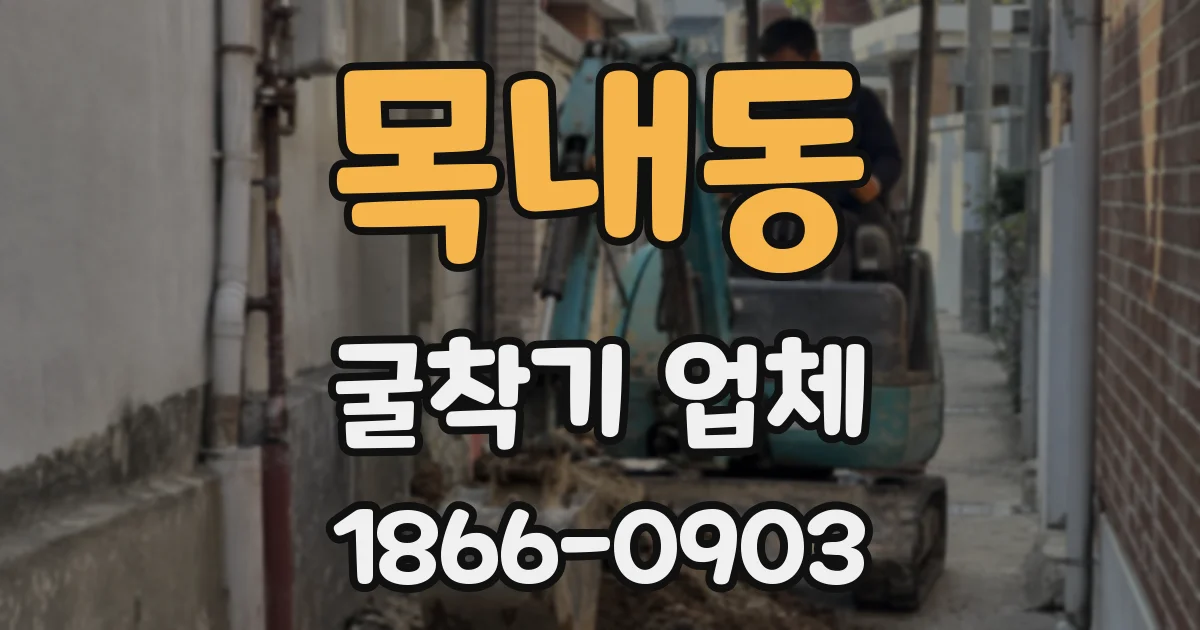 목내동 굴착기 업체