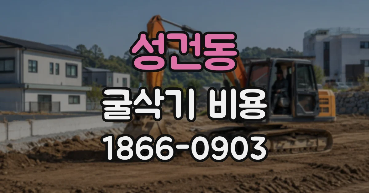 성건동 굴삭기비용
