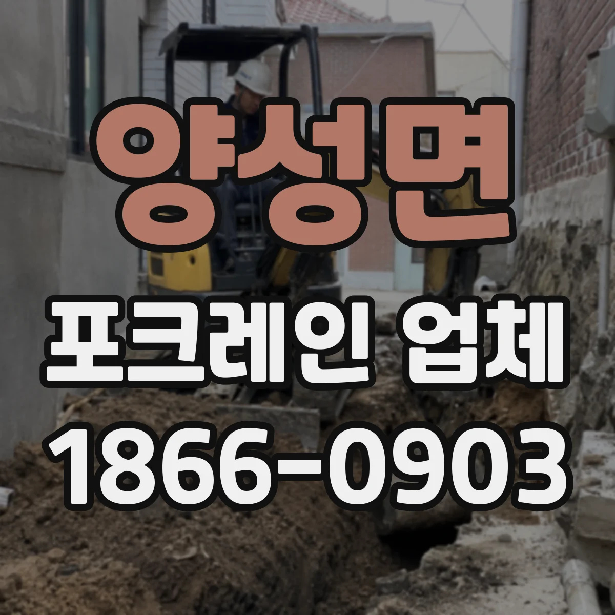 양성면 포크레인 업체