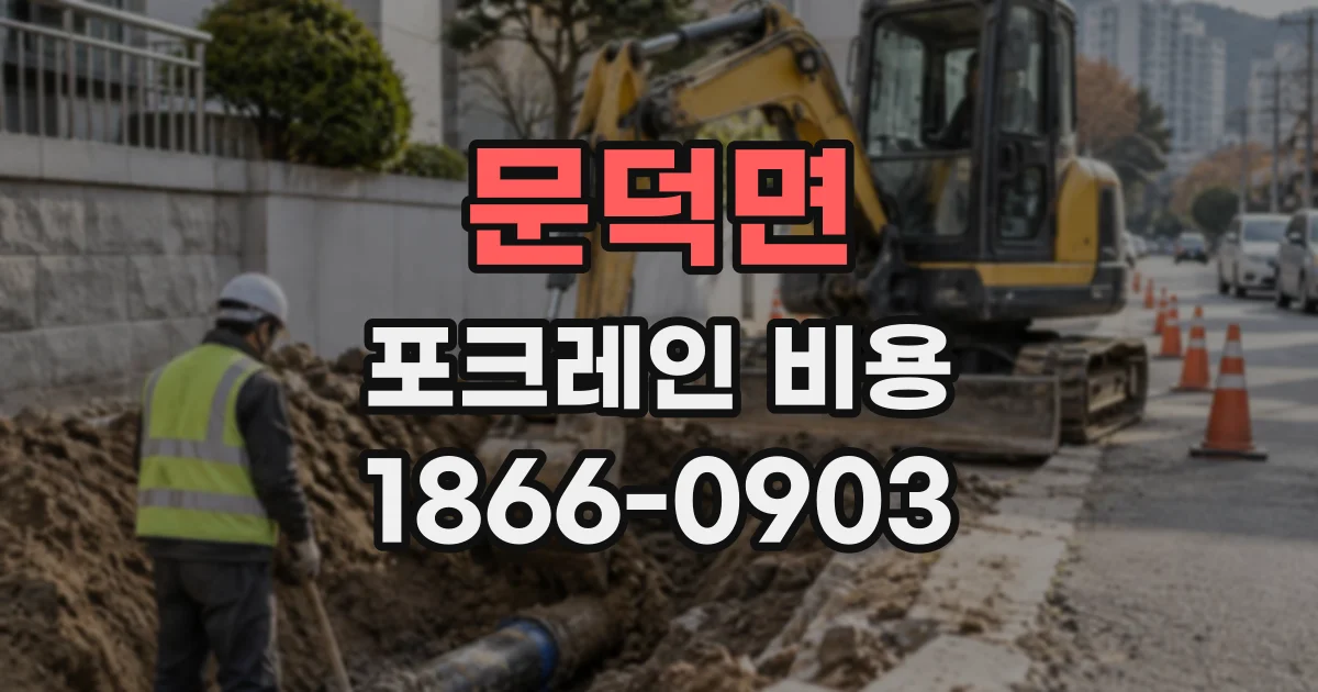 문덕면 포크레인비용