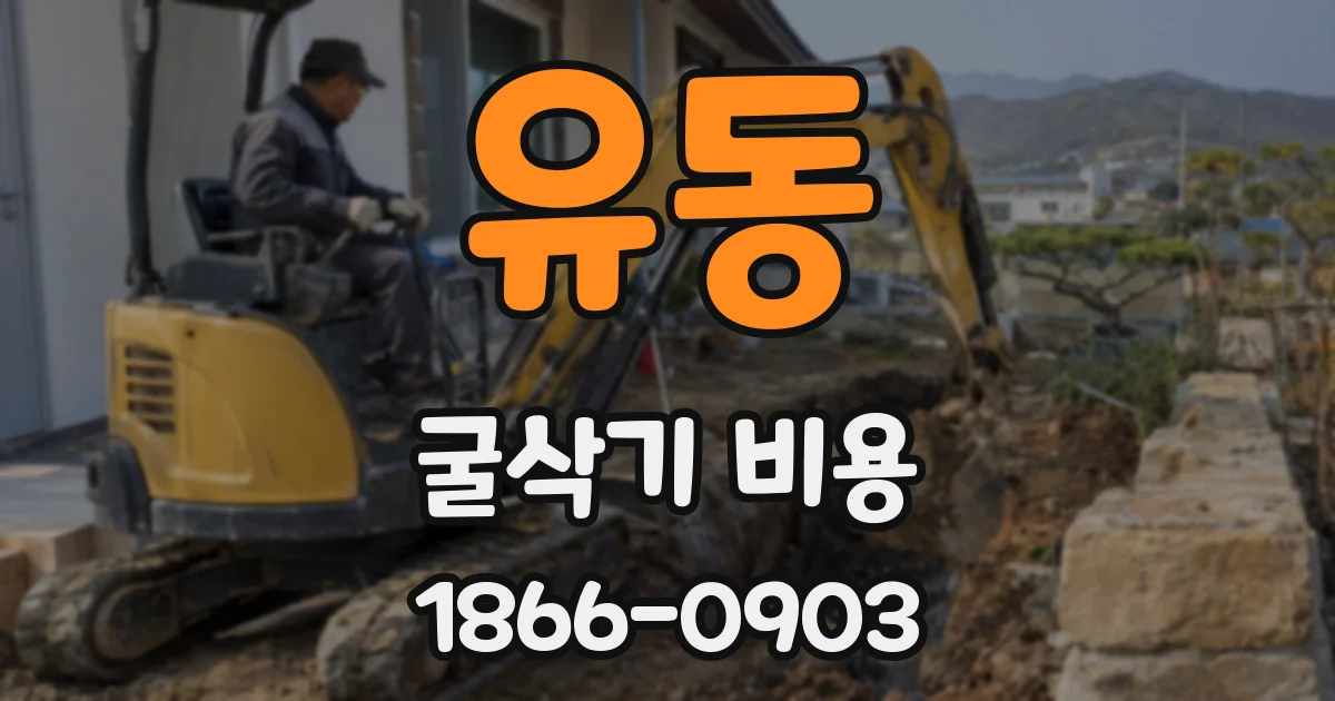 유동 굴삭기 비용