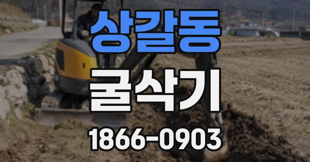 상갈동 굴삭기