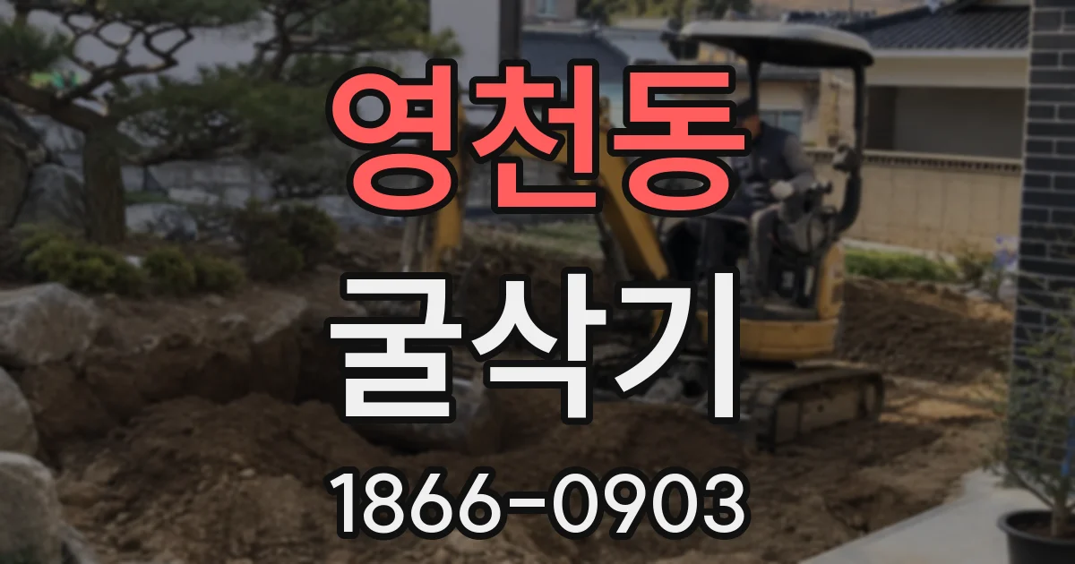 영천동 굴삭기