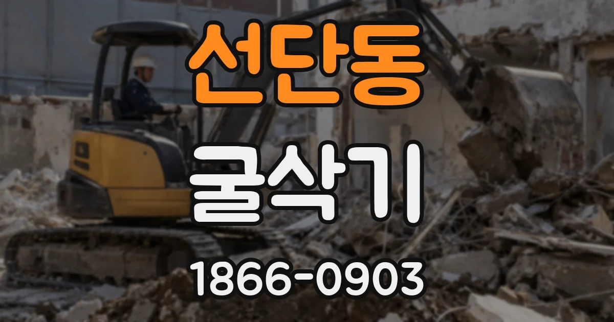 선단동 굴삭기