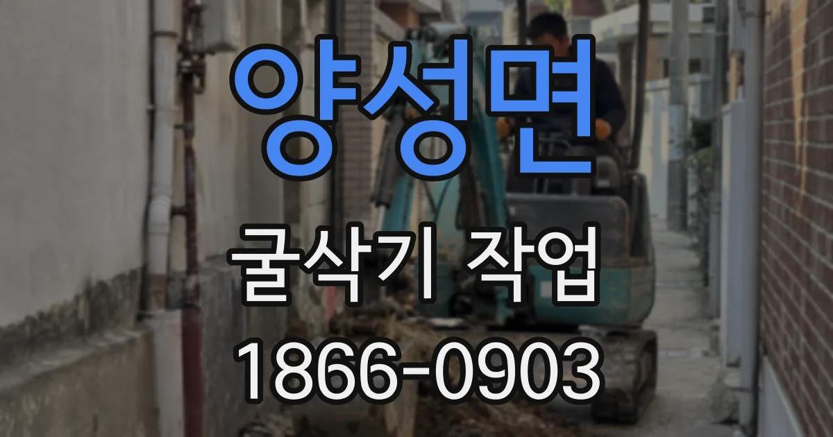 양성면 굴삭기 작업